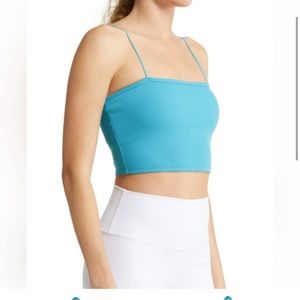 Goddess ribbed bandeau top